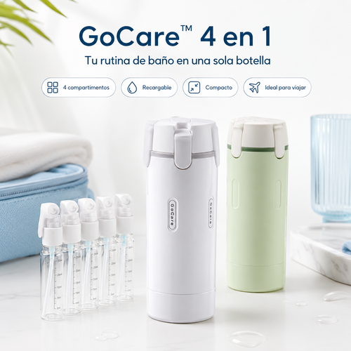 GoCare™ – Dispensador de Viaje 4 en 1