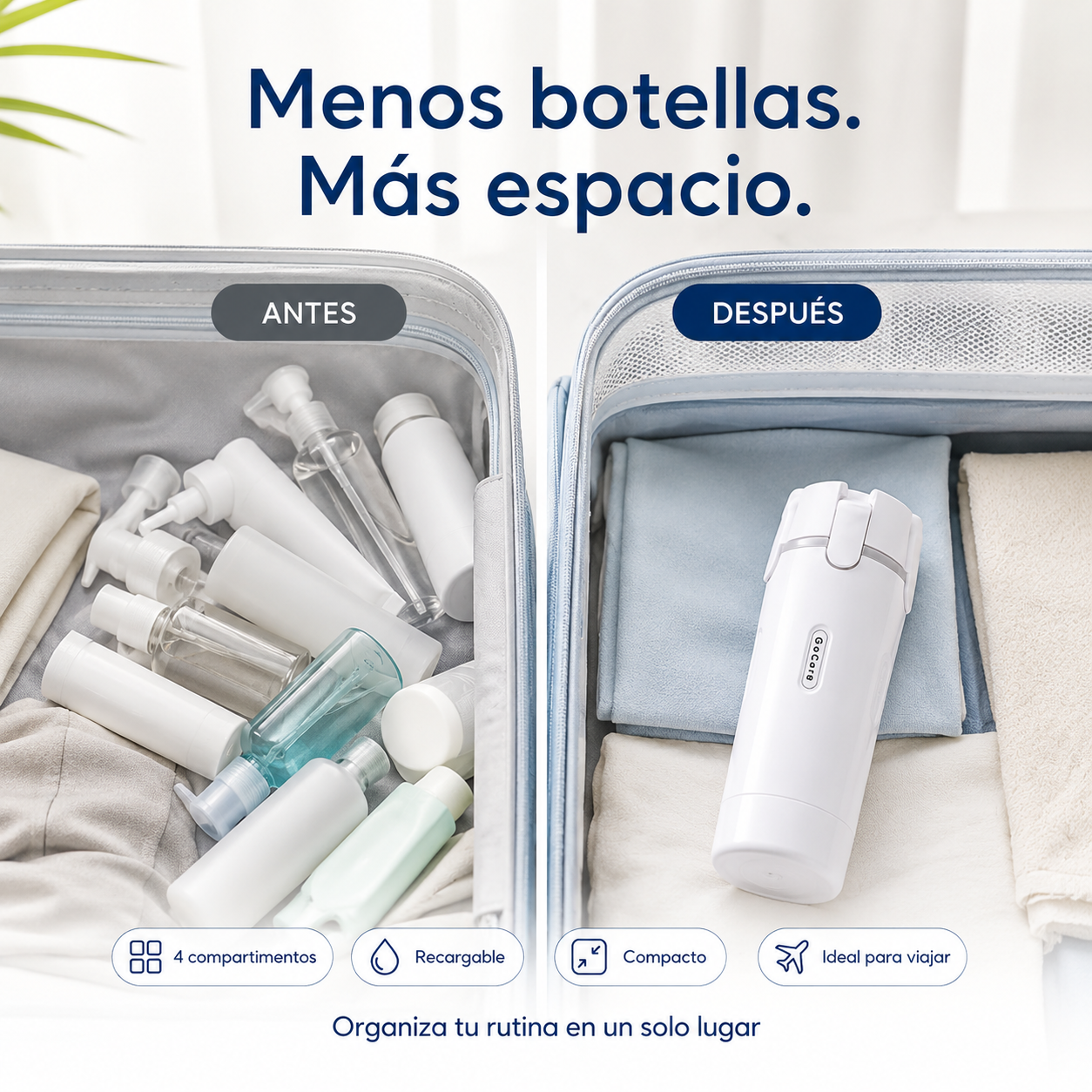 GoCare™ – Dispensador de Viaje 4 en 1