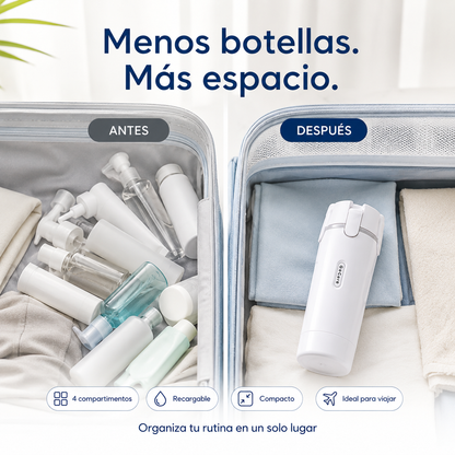 GoCare™ – Dispensador de Viaje 4 en 1