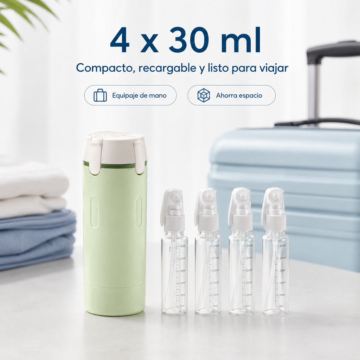 GoCare™ – Dispensador de Viaje 4 en 1