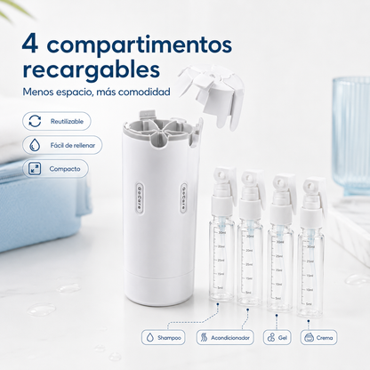 GoCare™ – Dispensador de Viaje 4 en 1